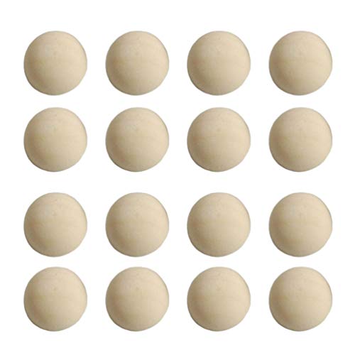 Halbe Holzkugeln, 50 Stück Halbrunde Holzperlen aus Naturholz für DIY-Projekte, Bemalen, Basteln und Dekorieren Unvollendete Halbkugel für kreative Holzverarbeitung (2,5×2,5×1,25 cm) von Supvox