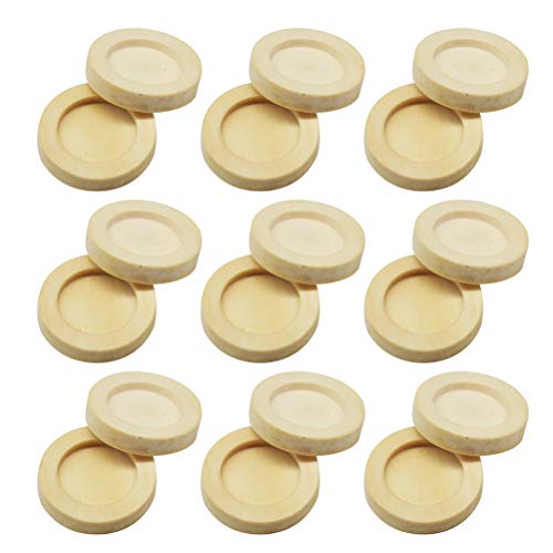 Supvox Holz Glascabochons Basis Holz Leere Runde Lünette Fach Basis Cabochon DIY Schmuck Zubehör 20 Stück Supvox Holz Glascabochons Basis Holz Leere Runde Lünette Fach Basis Cabochon DIY Schmuck Zubehör 20 Stück von Supvox
