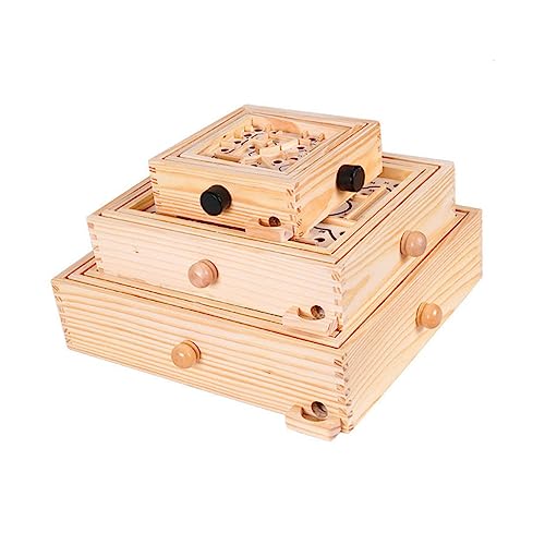Supvox Holzperlen Maze Puzzle für Pädagogisches Balancespielzeug Problemlösungsfähigkeiten für Jungen und Sicheres Holzmaterial von Supvox