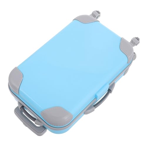 Supvox Koffer für Puppen Leichter Reisekoffer Zubehör für Puppenhaus Eleganter Klarer Mini Trolley mit Innenfächern für Kleidung und Accessoires für Kreatives Rollenspiel und Dekoration von Supvox
