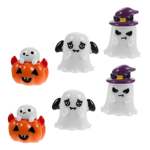 Supvox Leichte Halloween-Dekorationen 6er-Pack Geister-Ornamente Aus Kunstharz Für Party-Dekorationen Im Homeoffice Supvox Leichte Halloween-Dekorationen 6er-Pack Geister-Ornamente Aus Kunstharz Für Party-Dekorationen Im Homeoffice von Supvox