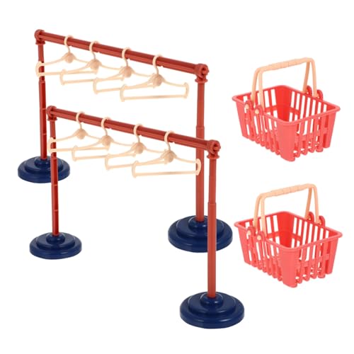 Supvox Mini Puppe Garment Rack Kleiderbügel Kunststoff Kleid Kleidung Organizer Für Puppenhaus von Supvox