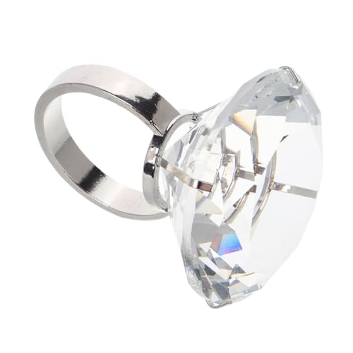 Supvox Nachgemachter Diamantring Ringverzierungen Hochzeitstischdekorationen Künstliche Eheringe Ehering Gefälschter Ring Verlobungsringverzierung Transparent Glas von Supvox