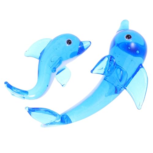 Supvox Niedliche -Ornamente 2 Stück Delfinfiguren Aus Glas Für Wohnzimmer Büro Schlafzimmer Dekoration Supvox Niedliche -Ornamente 2 Stück Delfinfiguren Aus Glas Für Wohnzimmer Büro Schlafzimmer Dekoration von Supvox