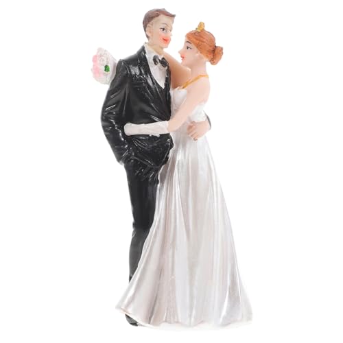 Supvox Pärchenfigur Braut Dekorationen Kuchendeckel Hochzeitspaar Figur hochzeitsfeier deko hochzeitstorte topper ehe party-deko Tortendeko Desktop-Kuchendekor Harz von Supvox