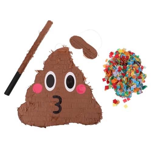 Supvox Poop Emoticon Pinata mit Augenbinde und Konfetti Lustiges Partyspiel für Erwachsene Witzige Geburtstagsdekoration Partyspaß und Familienunterhaltung Zufällige Farbe Supvox Poop Emoticon Pinata mit Augenbinde und Konfetti Lustiges Partyspiel für Erwachsene Witzige Geburtstagsdekoration Partyspaß und Familienunterhaltung Zufällige Farbe von Supvox