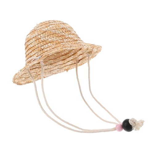Supvox Puppe Strohhut Bausatz Kappe Mini Cowgirl-Hut Trucker-Hut für kinderspielzeug Dekorative Puppenhüte kinderspielsachen Puppen Kleidung kleine Hüte gewebter Hut von Supvox