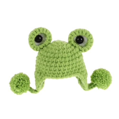 Supvox Puppenmütze Kleine Hüte Zum Basteln Mini-hüte Minihüte Zum Basteln Hutzubehör Für Puppen Winzige Wintermützen Mützenstricken Für Puppenhüte Green Garn von Supvox