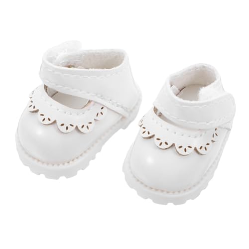 Supvox Puppenschuhe Weiß Mini PU Flats Modische Puppen Kleidung Zubehör Für Doll Kostüm Schneller Austausch Elegant Supvox Puppenschuhe Weiß Mini PU Flats Modische Puppen Kleidung Zubehör Für Doll Kostüm Schneller Austausch Elegant von Supvox