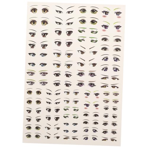 Supvox Selbstklebende Cartoon Augen Aufkleber Bogen Wasserabweisend Bastel Sticker für DIY Figuren Scrapbooking Geschenkdeko und Clay Crafts von Supvox