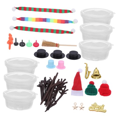 Supvox Teiliges DIY Schneemann Bastelset für Kreatives Winterfest Dekorationsset mit Modelliermasse Einfaches Indoor Basteln für Weihnachtsaktivitäten und Familienzeit von Supvox
