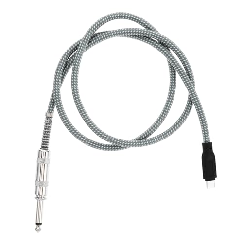 Supvox USB C zu Klinke Audio Adapterkabel USB C Instrumentenkabel für Gitarre Smartphone PC Plug And Play Langlebig Klarer Sound Tragbar für Aufnahme und Audiozubehör von Supvox