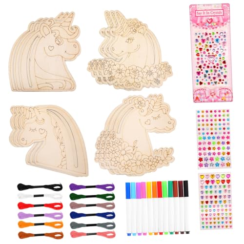 Supvox Unbemalte Einhorn holzfiguren Bastelset Holzmalset für DIY deko Geburtstagsfeiern Vielseitige Einhorn holz dekorationen zum Bemalen und Gestalten Supvox Unbemalte Einhorn holzfiguren Bastelset Holzmalset für DIY deko Geburtstagsfeiern Vielseitige Einhorn holz dekorationen zum Bemalen und Gestalten von Supvox