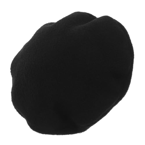 Supvox französischer Hut Puppenaccessoires Puppenmütze Puppenhut Puppenmode Puppenoutfit Mini-Bowlerhut Mini-Fedora-Hut Mini gewebter Hut formelle Mini-Zylinder verrückter Hut Wolle Black von Supvox
