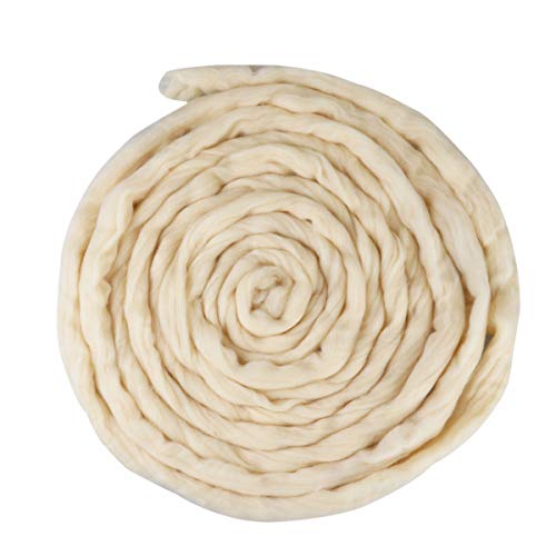 giteer safe bastelzeug Nadelfilzen rasendunger fleece Zubehör zum Nassfilzen Wollwatte Wollfaser Filzwolle Rovingwolle zum Filzen natürlich Suite Jacke Wollfilz 6s Umherziehen Weiß von Supvox