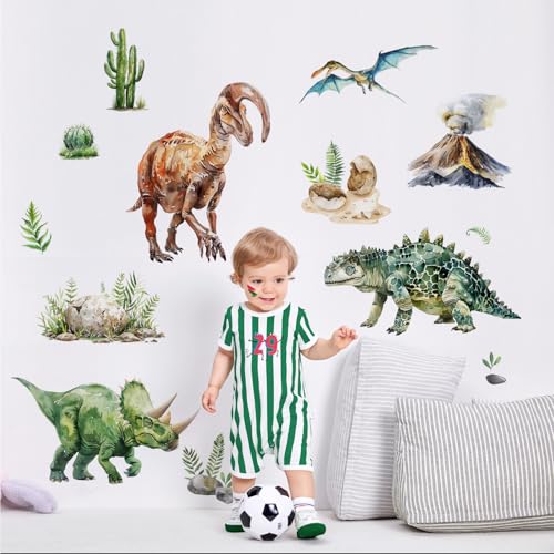 Supzone Wandtattoo Große Dinosaurier für Jungen Mädchen, Wandaufkleber Dino Vulkan Tropische Pflanzen Kaktus Wandsticker Jungenzimmer Wand Dekor für Kinderzimmer Babyzimmer Schlafzimmer Supzone Wandtattoo Große Dinosaurier für Jungen Mädchen, Wandaufkleber Dino Vulkan Tropische Pflanzen Kaktus Wandsticker Jungenzimmer Wand Dekor für Kinderzimmer Babyzimmer Schlafzimmer von Supzone