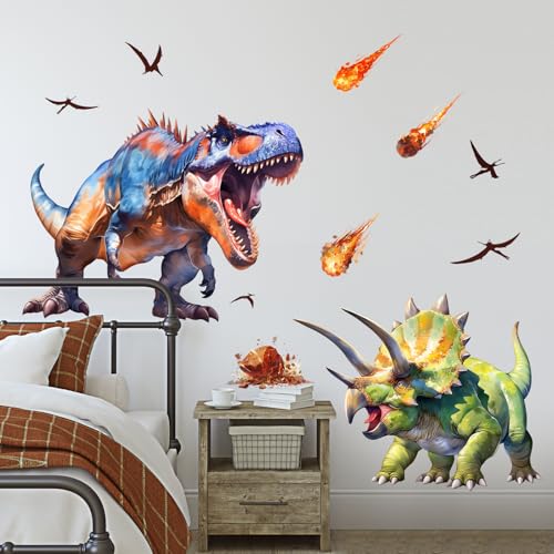 Supzone Wandtattoo Dinosaurier Großer Wandsticker Tyrannosaurus Triceratops Rex Wandaufkleber für Jungen Kinderzimmer Babyzimmer Jungenzimmer Wanddeko Supzone Wandtattoo Dinosaurier Großer Wandsticker Tyrannosaurus Triceratops Rex Wandaufkleber für Jungen Kinderzimmer Babyzimmer Jungenzimmer Wanddeko von Supzone