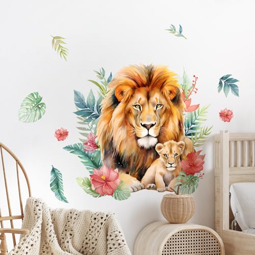 Supzone Wandtattoo Dschungel-Löwe Wandaufkleber Safaritiere Löwenmutter und Junge Wandsticker Jungenzimmer Wand Dekor für Kinderzimmer Babyzimmer Schlafzimmer Wanddeko Supzone Wandtattoo Dschungel-Löwe Wandaufkleber Safaritiere Löwenmutter und Junge Wandsticker Jungenzimmer Wand Dekor für Kinderzimmer Babyzimmer Schlafzimmer Wanddeko von Supzone