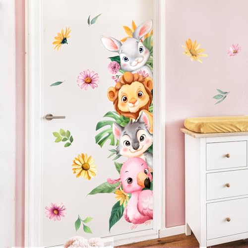 Supzone Wandtattoo Dschungeltiere Wandaufkleber Rosa Flamingo Bär Löwe Kaninchen Tropische Blätter Blumen Wandsticker für Mädchenzimmer Kinderzimmer Babyzimmer Schlafzimmer Türen Wanddeko Supzone Wandtattoo Dschungeltiere Wandaufkleber Rosa Flamingo Bär Löwe Kaninchen Tropische Blätter Blumen Wandsticker für Mädchenzimmer Kinderzimmer Babyzimmer Schlafzimmer Türen Wanddeko von Supzone