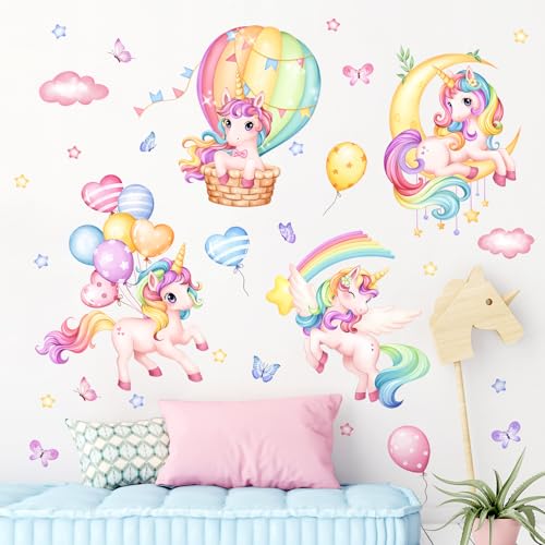 Supzone Wandtattoo Einhorn Regenbogen Mädchen Wandaufkleber Heißluftballon Rosa Wandsticker Kinderzimmer Mädchen Schlafzimmer Babyzimmer Wanddeko Supzone Wandtattoo Einhorn Regenbogen Mädchen Wandaufkleber Heißluftballon Rosa Wandsticker Kinderzimmer Mädchen Schlafzimmer Babyzimmer Wanddeko von Supzone