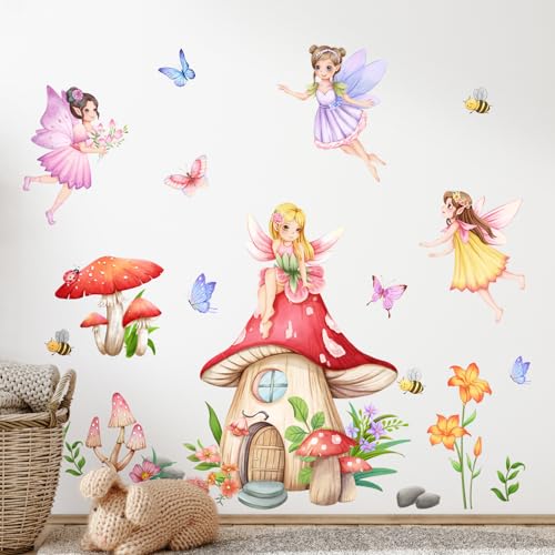 Supzone Wandtattoo Pilzhaus Fee Wandaufkleber Blume Elf Schmetterling Wandsticker Mädchenzimmer Abziehen und Ankleben Wanddekor für Kinderzimmer Babyzimmer Schlafzimmer Türen Wanddeko Supzone Wandtattoo Pilzhaus Fee Wandaufkleber Blume Elf Schmetterling Wandsticker Mädchenzimmer Abziehen und Ankleben Wanddekor für Kinderzimmer Babyzimmer Schlafzimmer Türen Wanddeko von Supzone