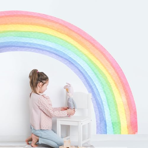 Supzone Wandtattoo Regenbogen Groß 160*140cm Wandaufkleber Aquarell Regenbogen Wandsticker Mädchenzimmer Abnehmbar Wanddekor für Kinderzimmer Babyzimmer Schlafzimmer Türen Wanddeko Supzone Wandtattoo Regenbogen Groß 160*140cm Wandaufkleber Aquarell Regenbogen Wandsticker Mädchenzimmer Abnehmbar Wanddekor für Kinderzimmer Babyzimmer Schlafzimmer Türen Wanddeko von Supzone