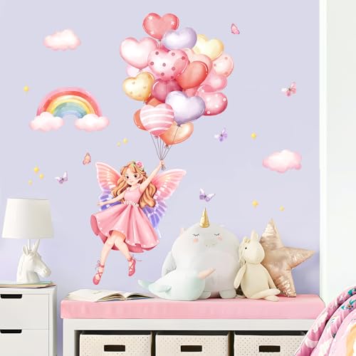 Supzone Wandtattoo rosa Fee Ballons Wandaufkleber Regenbogen Wolke Wandsticker Mädchenzimmer Abziehen und Ankleben Wanddekor für Kinderzimmer Babyzimmer Schlafzimmer Türen Wanddeko Supzone Wandtattoo rosa Fee Ballons Wandaufkleber Regenbogen Wolke Wandsticker Mädchenzimmer Abziehen und Ankleben Wanddekor für Kinderzimmer Babyzimmer Schlafzimmer Türen Wanddeko von Supzone