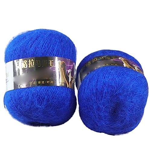 2 x 42g Mohair Woll Strickgarn Strickgarn Weiche Mohair Strick Angora Wolle Garn Flauschig Mohair Garn zum Häkeln Basteln Mohair Wollgarn zum Handstricken Neugeborene Kleidung Hüte Socken Schal von Surakey