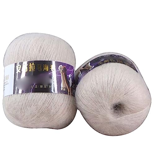 2 x 42g Mohair Woll Strickgarn Strickgarn Weiche Mohair Strick Angora Wolle Garn Flauschig Mohair Garn zum Häkeln Basteln Mohair Wollgarn zum Handstricken Neugeborene Kleidung Hüte Socken Schal von Surakey