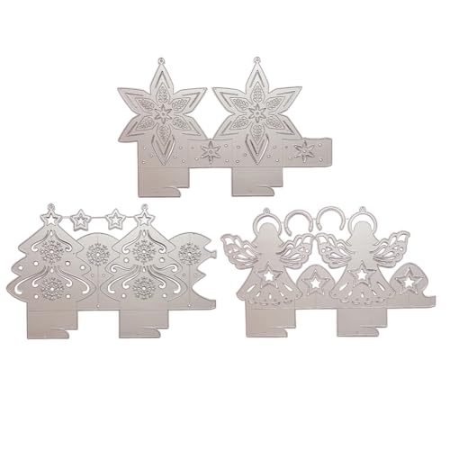 3PCS Weihnachten Stanzschablonen Weihnachtsbaum Schneeflocken Engel Laterne Stanzschablone Stanzform Scrapbooking Xmas Cutting Dies Prägeschablone für Scrapbooking DIY-Karten Weihnachtsdeko Basteln 3PCS Weihnachten Stanzschablonen Weihnachtsbaum Schneeflocken Engel Laterne Stanzschablone Stanzform Scrapbooking Xmas Cutting Dies Prägeschablone für Scrapbooking DIY-Karten Weihnachtsdeko Basteln von Surakey
