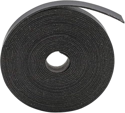 5M Lederband Breit Flach Lederschnur, 20mm Breit Lederriemen Leder Rohlinge Gürtelleder Vintage Bänder Faden für DIY Taschengriffe,Schulterriemen,Brieftasche,Gürtel,Haustier Halsband Handwerk,Schwarz von Surakey