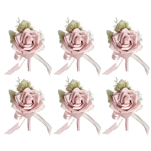 6 Stück Hochzeit Boutonniere Blumen Handgelenk Corsage Gästeanstecker Hochzeit Zubehör Künstliche Rose Blumen Anstecker Bräutigam Hochzeitsanstecker für Braut Brautjungfer Gäste Herren Damen Party 6 Stück Hochzeit Boutonniere Blumen Handgelenk Corsage Gästeanstecker Hochzeit Zubehör Künstliche Rose Blumen Anstecker Bräutigam Hochzeitsanstecker für Braut Brautjungfer Gäste Herren Damen Party von Surakey