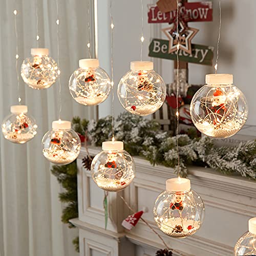 LED Lichtervorhang Fenster,Weihnachtskugeln LED Lichterketten,USB Lichterkette Weihnachtsbeleuchtung,weihnachtsbaum Lichterkette Für Innen Außen, Weihnachten, Party, Deko, Hochzeit, Garten, Balkon LED Lichtervorhang Fenster,Weihnachtskugeln LED Lichterketten,USB Lichterkette Weihnachtsbeleuchtung,weihnachtsbaum Lichterkette Für Innen Außen, Weihnachten, Party, Deko, Hochzeit, Garten, Balkon von Surakey