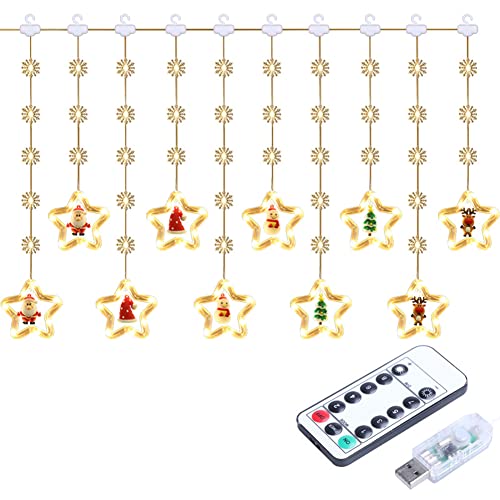 LED Schneeflocken Sterne Lichterkette, Weihnachten Lichter für Zimmer, 3m 50er LED Weihnachtsdeko Lichtervorhang Innenlicht USB Betrieben für Innen/Außen Weihnachtsdeko Party Weihnachtsbaum Deko LED Schneeflocken Sterne Lichterkette, Weihnachten Lichter für Zimmer, 3m 50er LED Weihnachtsdeko Lichtervorhang Innenlicht USB Betrieben für Innen/Außen Weihnachtsdeko Party Weihnachtsbaum Deko von Surakey