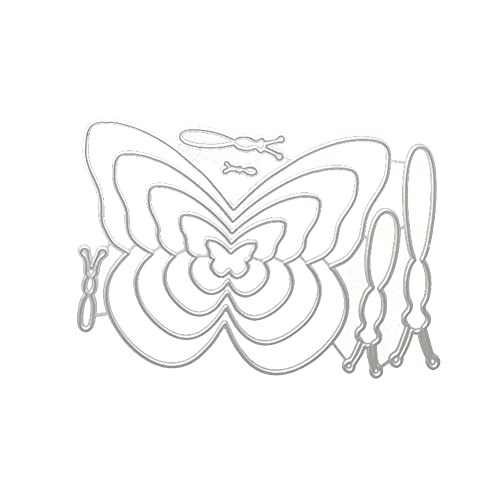 Schmetterling Blumen Stanzschablone Grußkarte Stanzbögen Prägeschablone Stanzmaschine Stanzformen Stanze für DIY Scrapbooking Hochzeitkarte Party Einladung Karten Fotopapier Journaling Cutting Dies von Surakey