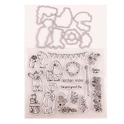 Tier Stempel und Stanzschablonen Set,Klar Silikonstempel und Stanzen Set,Metall Prägeschablonen Stanzmaschine Weihnachts Stanzformen Schablonen und Clear Stempel für DIY Scrapbooking, Kunsthandwerk Tier Stempel und Stanzschablonen Set,Klar Silikonstempel und Stanzen Set,Metall Prägeschablonen Stanzmaschine Weihnachts Stanzformen Schablonen und Clear Stempel für DIY Scrapbooking, Kunsthandwerk von Surakey