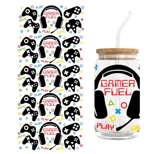 UV DTF Tasse Wrap Transfer Sticker,5 Blätter Rub on Transferaufkleber Aesthetic für Glas Kaffee Becher Wasserdicht Blumen Transfer Sticker Transferfolie für 16oz Glasbecher Glas Tassen Dekor von Surakey