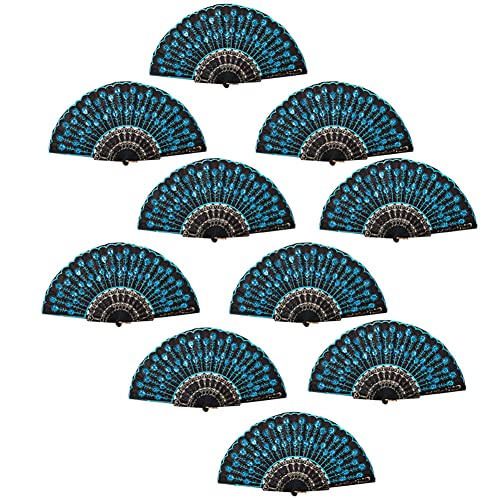 Vintage Faltbarer Handfächer für Damen,10 Stück Sommer Fächer Hochzeit Pailletten Bestickter Pfau Fächer Spanien Stil Klappfächer Taschenfächer für Wanddekoration Geschenke Hochzeit Kostüm Karneval Vintage Faltbarer Handfächer für Damen,10 Stück Sommer Fächer Hochzeit Pailletten Bestickter Pfau Fächer Spanien Stil Klappfächer Taschenfächer für Wanddekoration Geschenke Hochzeit Kostüm Karneval von Surakey