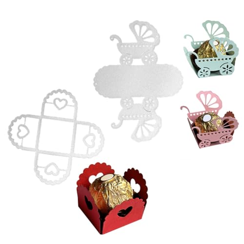 Weihnachts Süßigkeiten Box Metall Stanzschablonen,Geschenkbox Stanzschablonen Schachteln, Prägeschablone Stanzmaschine Stanzformen Schachtel Schablonen Schneiden für Hochzeit Geburtstag Süßigkeitenbox von Surakey