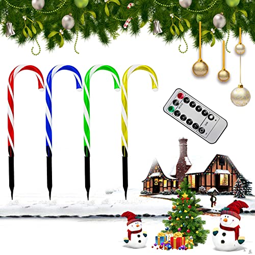 Zuckerstangen Festive LED Lichterkette - 4 Stück Weihnachten Beleuchtete Zuckerstangen Lichter Weihnachtsweg Marker, für Garten Dekoration, Gartenstecker Balkon Weihnachtsbeleuchtung Deko Außen Zuckerstangen Festive LED Lichterkette - 4 Stück Weihnachten Beleuchtete Zuckerstangen Lichter Weihnachtsweg Marker, für Garten Dekoration, Gartenstecker Balkon Weihnachtsbeleuchtung Deko Außen von Surakey