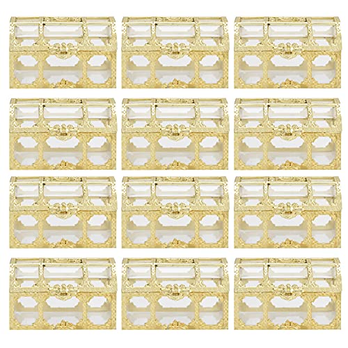 Surebuy 12PCS Candy Box, besonderes Schatzbox-Design, neuartiges Design und Kunststoff, besondere Geschenkbox, Süßigkeiten-Organizer für Hochzeit oder Festival(Kleines Gold) von Sudsty