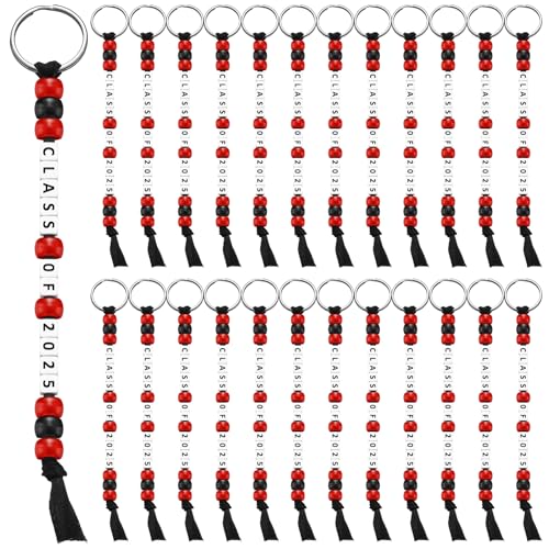 Sureio 24 Stück Klasse 2025 Geschenke zum Schulabschluss, Großabschluss, Party, Gastgeschenke für Senioren, Abschlussball (schwarz und rot) von Sureio
