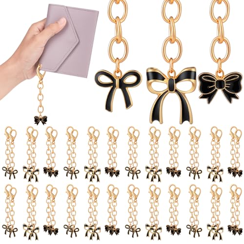 Sureio 30 Stück schwarze Schleifen-Schlüsselanhänger, Partyzubehör, Schleife, Schlüsselanhänger für Frauen, Team-Tanz, Cheer, Geschenke, Kokette, Geburtstagsparty-Dekoration Sureio 30 Stück schwarze Schleifen-Schlüsselanhänger, Partyzubehör, Schleife, Schlüsselanhänger für Frauen, Team-Tanz, Cheer, Geschenke, Kokette, Geburtstagsparty-Dekoration von Sureio