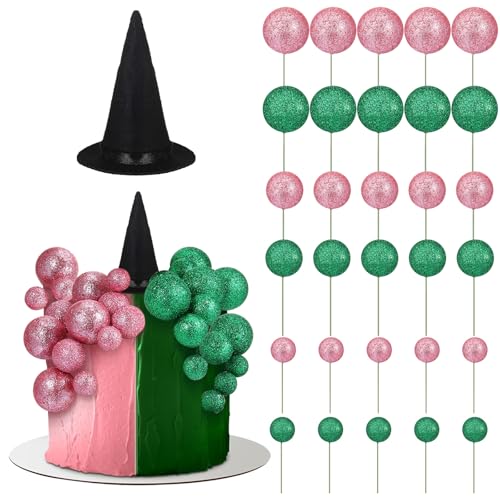 Sureio 31 Stück Hexen-Themen-Partyzubehör, rosa und grüne Luftballons, Kuchendekoration, Stäbchen, Hexenhut, Kuchendekoration, Dekoration für rosa-grüne, Geburtstags-, Halloween-Partys Sureio 31 Stück Hexen-Themen-Partyzubehör, rosa und grüne Luftballons, Kuchendekoration, Stäbchen, Hexenhut, Kuchendekoration, Dekoration für rosa-grüne, Geburtstags-, Halloween-Partys von Sureio