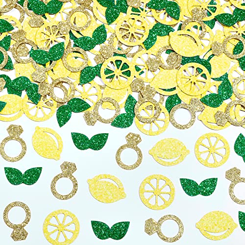 200 Stück Zitronen-Tischkonfetti Glitzer für sie gefunden sie ihre Hauptquetschung Zitrone Brautdusche Dekorationen Limonade Junggesellinnenabschied Junggesellinnenabschied Hochzeit Verlobung Zubehör von Sursurprise