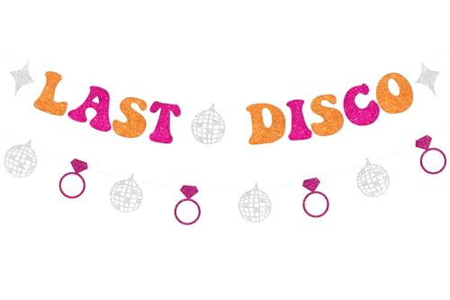 Letzte Disco Banner Kit Hot Pink Orange, letzte Disco Bachelorette Dekoration, 60er 70er Jahre Retro Disco Boho Bachelorette Party Zubehör Disco Cowgirl Braut Dusche Dekor Letzte Disco Banner Kit Hot Pink Orange, letzte Disco Bachelorette Dekoration, 60er 70er Jahre Retro Disco Boho Bachelorette Party Zubehör Disco Cowgirl Braut Dusche Dekor von Sursurprise