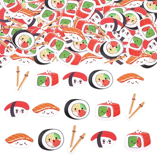 Sursurprise 200 Stück Sushi-Themen-Konfetti, japanische Tischstreuungen, Let's Roll Sushi-Dekorationen, Sushi-Geburtstag, Babyparty, asiatische Lebensmittel, Party-Dekorzubehör Sursurprise 200 Stück Sushi-Themen-Konfetti, japanische Tischstreuungen, Let's Roll Sushi-Dekorationen, Sushi-Geburtstag, Babyparty, asiatische Lebensmittel, Party-Dekorzubehör von Sursurprise