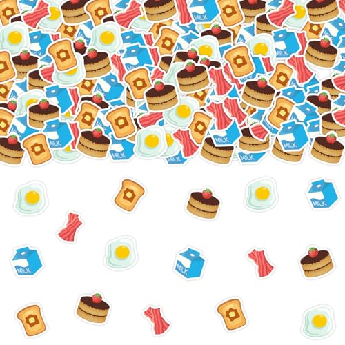 Sursurprise 200PCS Brunch Party Konfetti, Let's Brunch Tischdekorationen, Frühstück Essen Geburtstag Baby Dusche Bachelorette Braut Braut Dusche Party Dekorationen Zubehör von Sursurprise