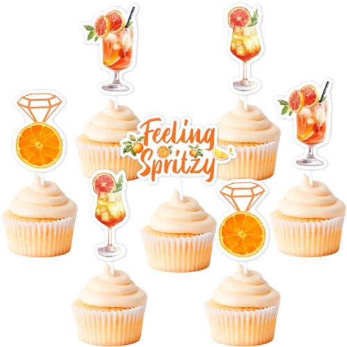 Sursurprise 36Pcs Gefühl Spritzy Cupcake Toppers, Aperol Spritz Braut Dusche Dekoration, Cocktail Bachelorette Verlobung Hochzeit Dekorationen, Orange Zitrus Party Supplies Sursurprise 36Pcs Gefühl Spritzy Cupcake Toppers, Aperol Spritz Braut Dusche Dekoration, Cocktail Bachelorette Verlobung Hochzeit Dekorationen, Orange Zitrus Party Supplies von Sursurprise