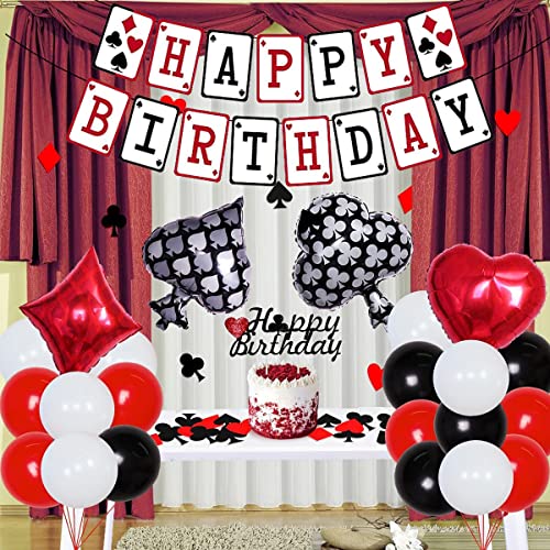 Dekorationen für Casino-Partys, Happy Birthday, Konfetti und Luftballons zum Thema Poker für Casino Las Vegas Party Supplies Dekorationen für Casino-Partys, Happy Birthday, Konfetti und Luftballons zum Thema Poker für Casino Las Vegas Party Supplies von Sursurprise